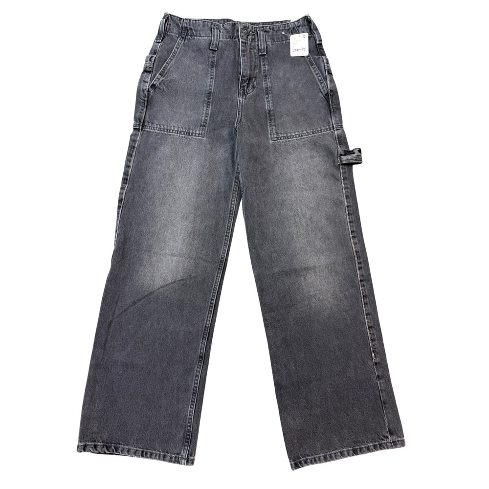 We The Free People Jeans Women 25 Vintage Black NWT Maj League Cuffed Crop Jeans